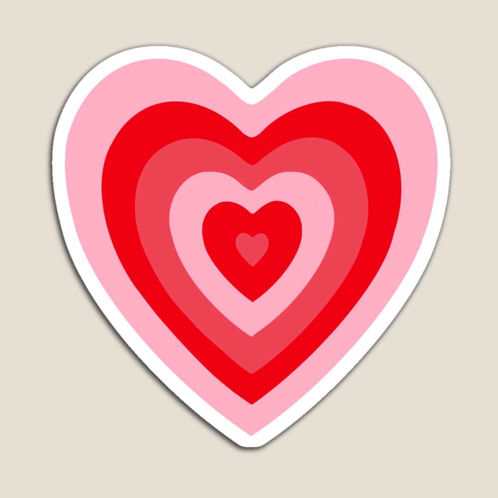 Retro heart retro wall stickers - TenStickers