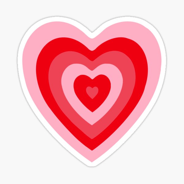 Retro Heart Sticker For Sale By CAT027 Redbubble   St,small,507x507 Pad,600x600,f8f8f8 