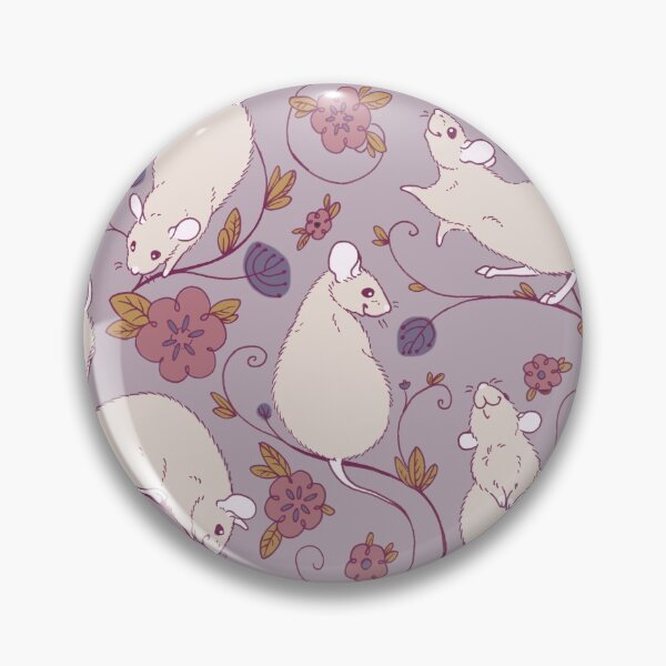 Item preview, Floral Rat Pink and Purple designed and sold by Holly Wells . Sweet Illustrations.
