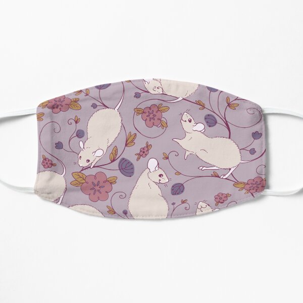 Floral Rat Pink and Purple Mask