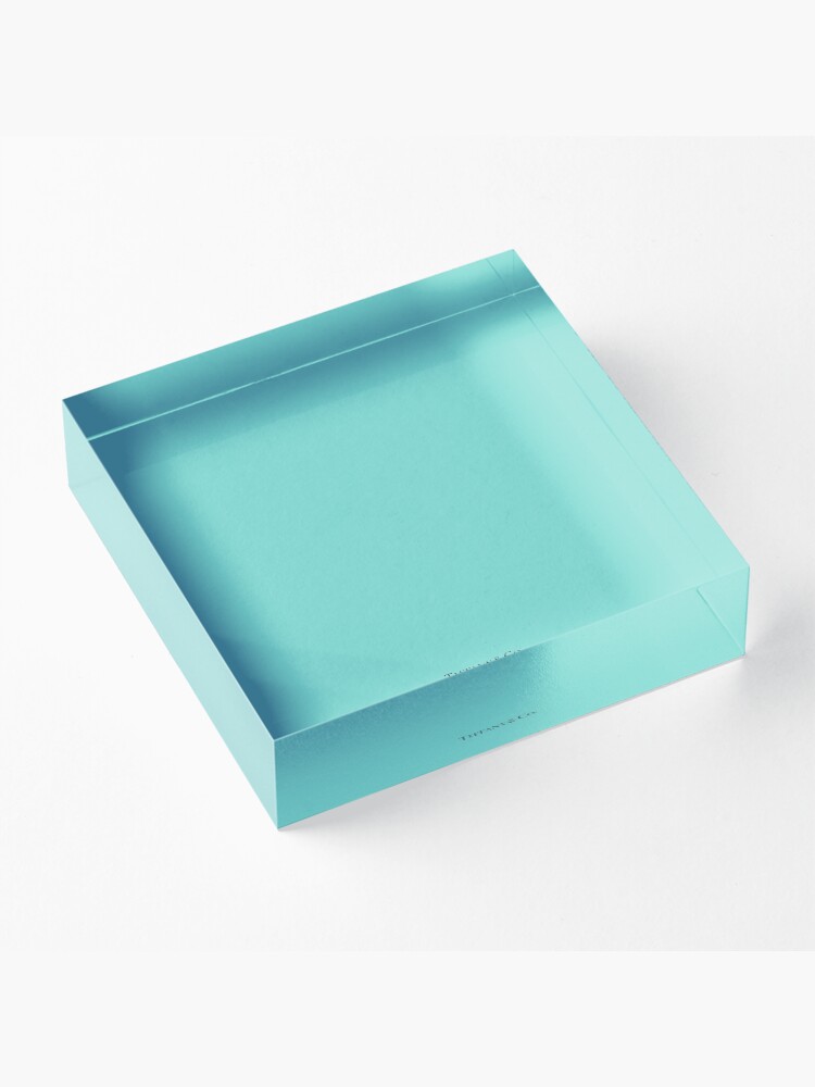 Alternate view of Tiffany Blue w/ Logo Acrylic Block