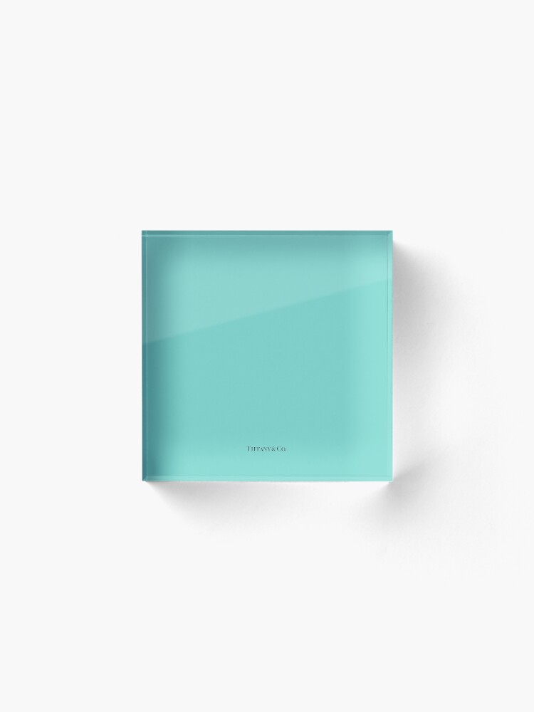 Alternate view of Tiffany Blue w/ Logo Acrylic Block