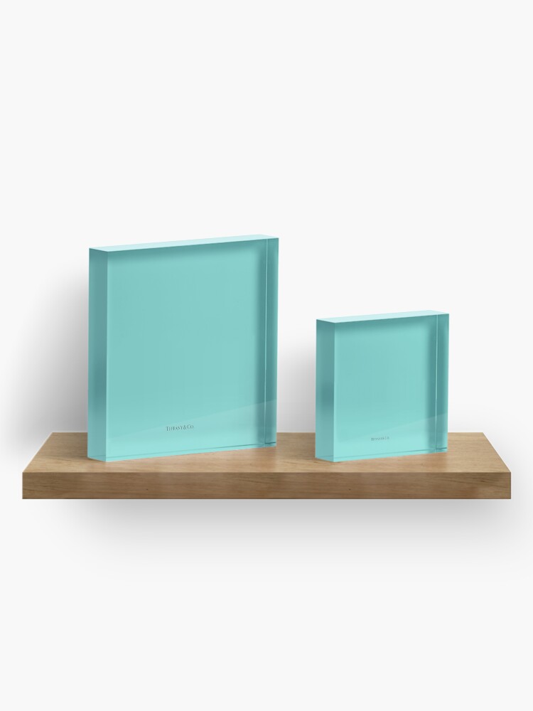Alternate view of Tiffany Blue w/ Logo Acrylic Block