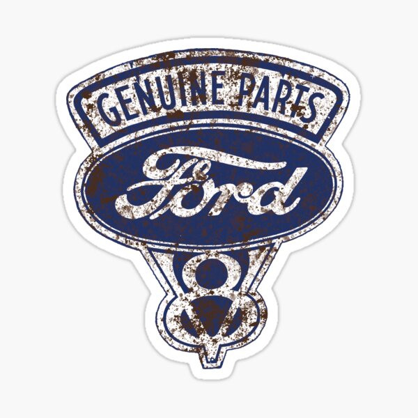 Oil Stained Ford Sign Sticker