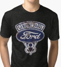 Oil Stained Ford Sign Tri-blend T-Shirt