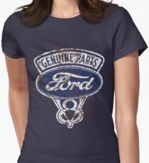 Öl beflecktes Ford-Zeichen Tailliertes T-Shirt