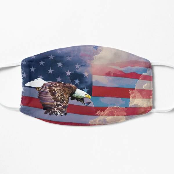 Soaring in the clouds Flat Mask