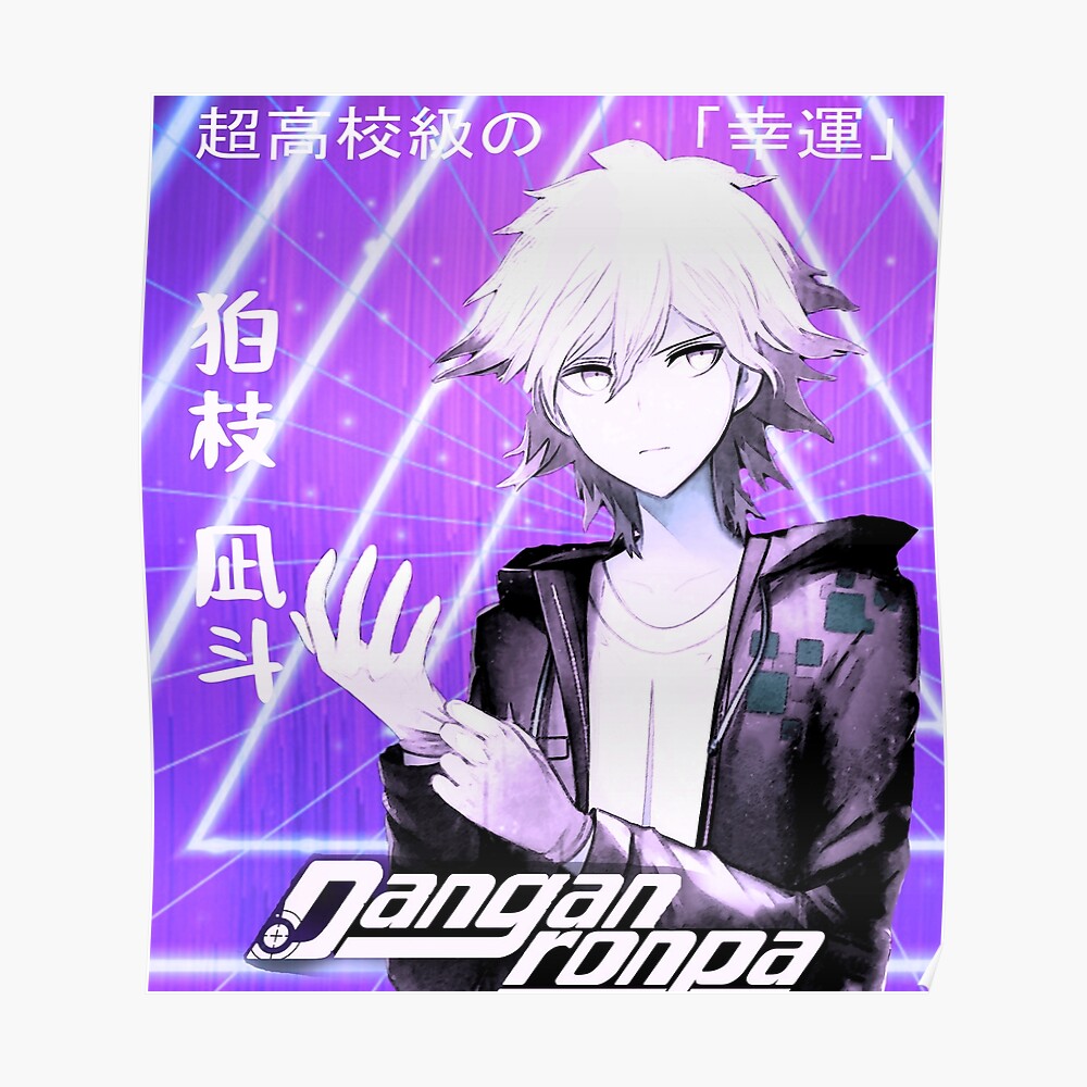 Nagito Komaeda Danganronpa Anime Aesthetic Shirt Vaporwave Video Game Sticker By Theodorchik Redbubble