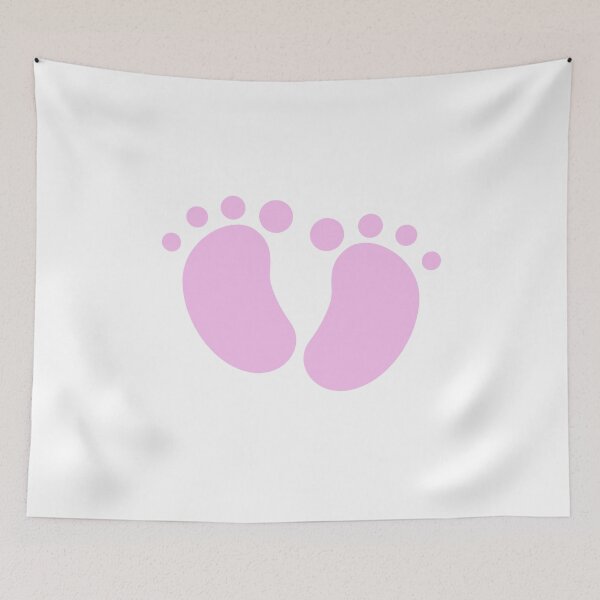 Item preview, Pink Baby Footprints designed and sold by AmandaEveritt.
