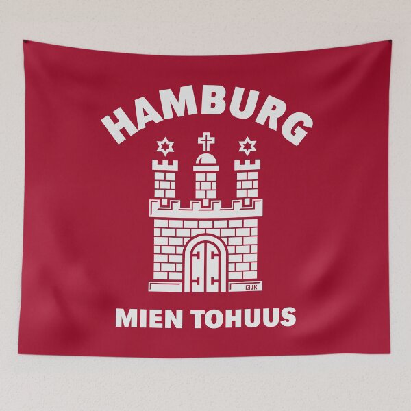 Item preview, Hamburg coat of arms - Mien Tohuus (Low German / White) designed and sold by Roderix.
