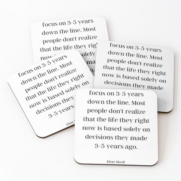Item preview, Elon Musk-  Motivational 3-5 Years Quote designed and sold by HighSociety00.