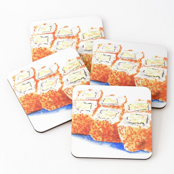 Item preview, Tasty sushi rolls with red caviar designed and sold by DaryaGeft.