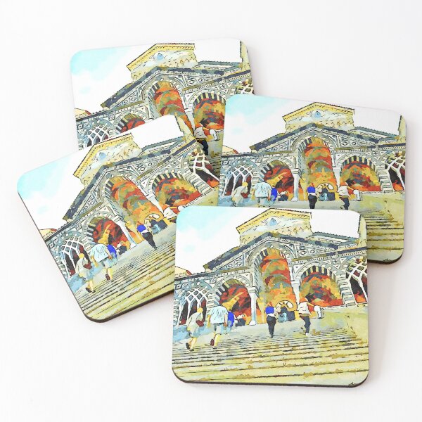 Item preview, People on the steps of the Amalfi Cathedral designed and sold by Giuseppe Cocco.