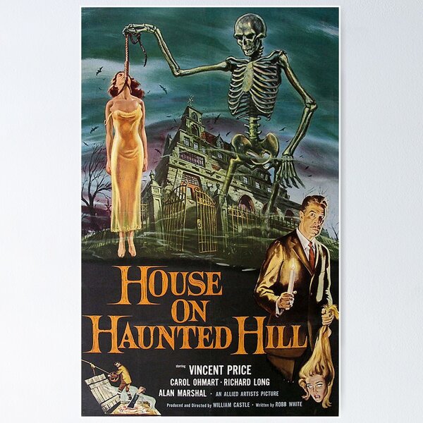 Item preview, House on Haunted Hill vintage movie poster designed and sold by Vintage Designs +.