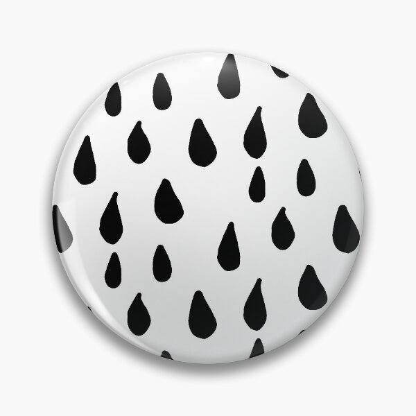Aperçu de l'œuvre Motif de gouttes de pluie noir et blanc créée et vendue par SamuraiKate.