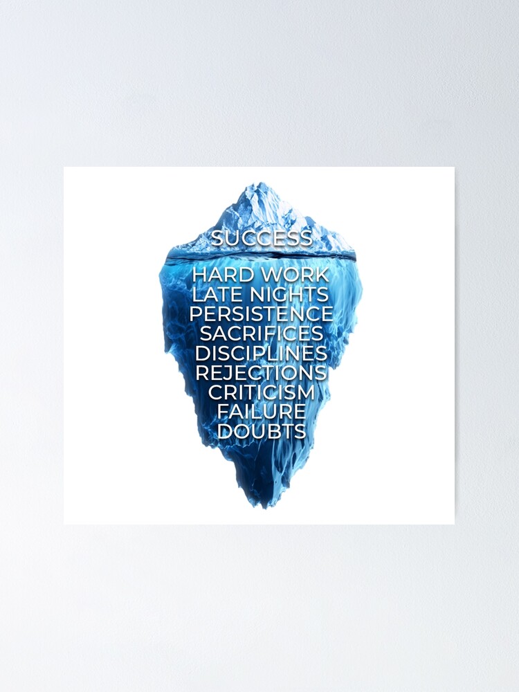 "Success is an iceberg - Motivation" Poster by HBShop | Redbubble