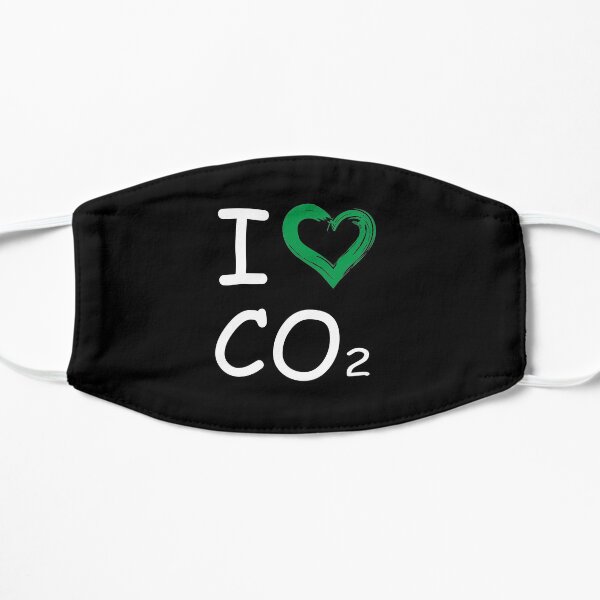 I Like CO2 - Anti Green Klimatechange Design - T-Shirt Flache Maske
