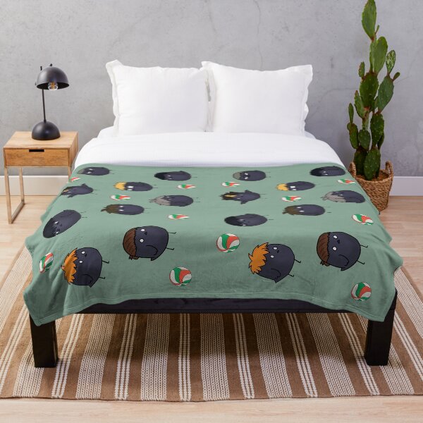 haikyuu!! baby raven crows karasuno Throw Blanket