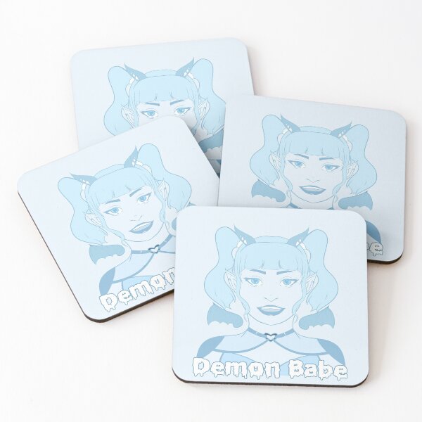 Item preview, Demon Babe: Pastel Blue Demon designed and sold by Lady Luana Illustrations.
