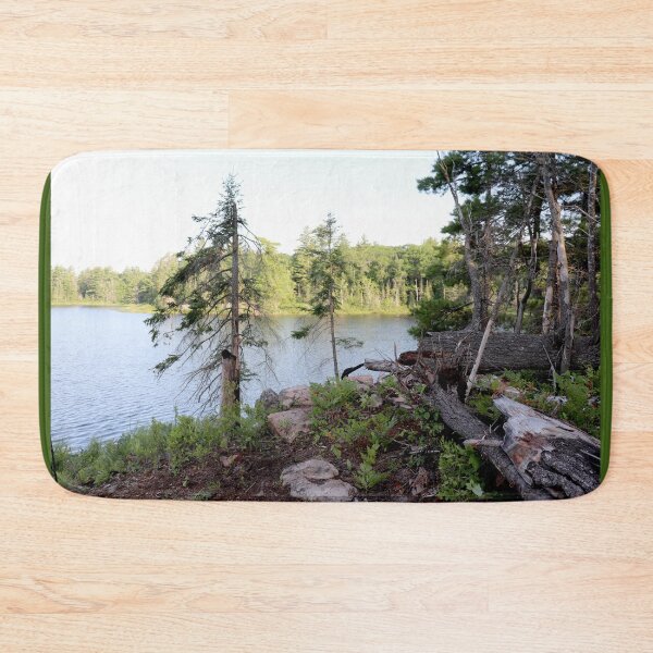 Item preview, Secret Bushcraft Fishing Camp Site - Trees, Lake, & Rocks designed and sold by SeguinM.