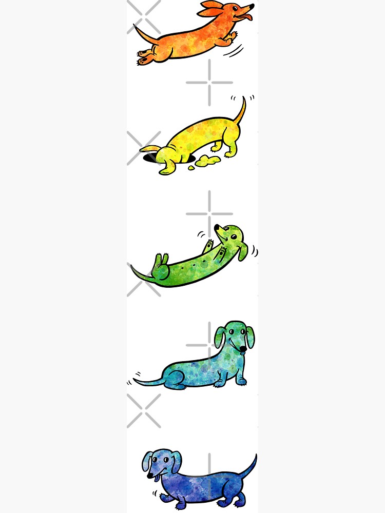Imagen 3 de 3, Imán con la obra Dachshunds de acuarela, diseñada y vendida por leslieevans2.