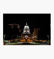 Capitol at Night - Wisconsin Photographic Print