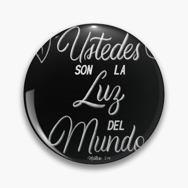 Item preview, Ustedes son luz del mundo. Mateo 5:14 Bible Verse Black Background designed and sold by GraphicsbyNel.