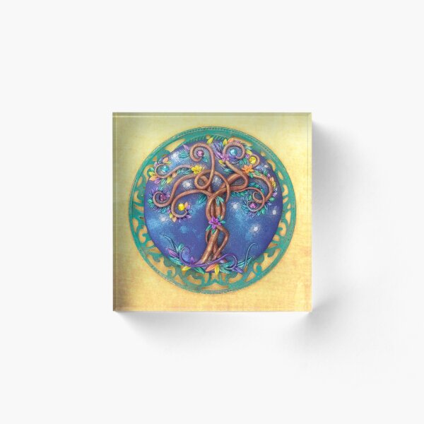The Magic Tree - Tree of Life Art Acrylic Block