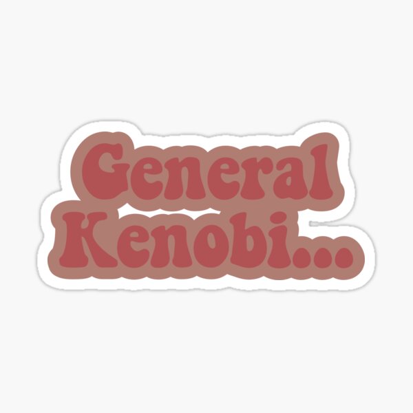 Vista previa del artículo con la obra «Cita del "General Kenobi"», diseñado y vendido por Emily Booden.