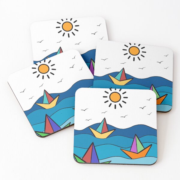 Item preview, Boats in the ocean, sunny day   designed and sold by Budoorsaeedoo.