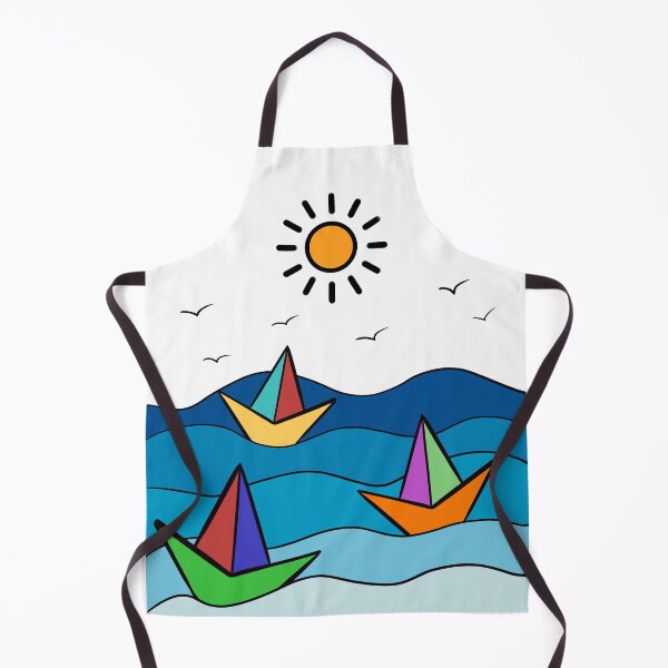 Item preview, Boats in the ocean, sunny day designed and sold by Budoorsaeedoo.