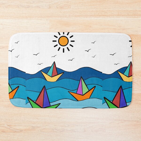 Item preview, Boats in the ocean, sunny day   designed and sold by Budoorsaeedoo.