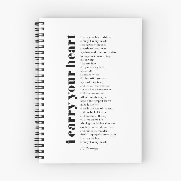Item preview, I carry your heart with me by E.E. Cummings   designed and sold by TypographyTales.
