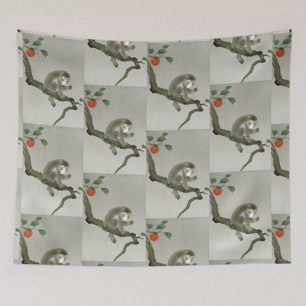 Item preview, M-020 Monkey on Persimmon Branch designed and sold by StuartHammond.