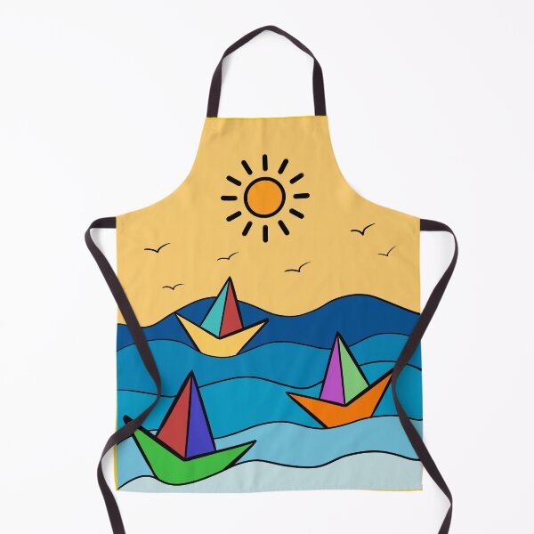 Item preview, Boats in the ocean, sunny day designed and sold by Budoorsaeedoo.