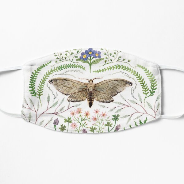Moth with Plants II Small Mask