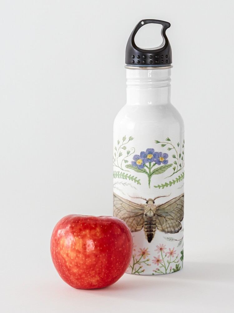 Alternate view of Moth with Plants II Water Bottle