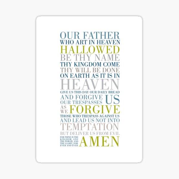 Item preview, The Lord's Prayer (Our Father) designed and sold by TypographyTales.