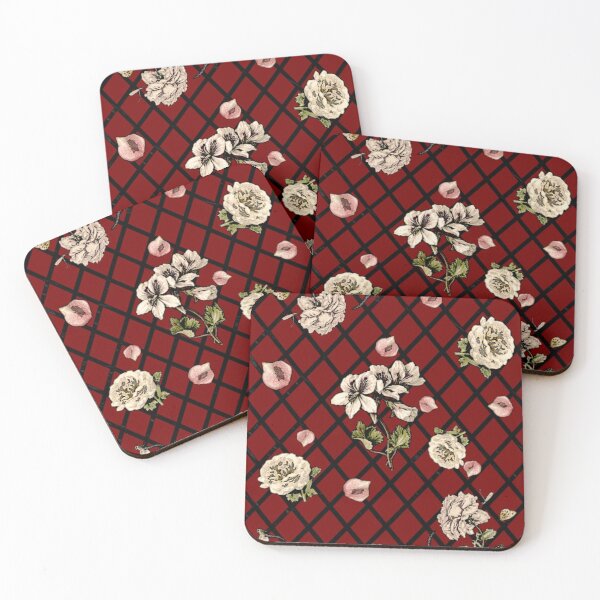 Item preview, Copy of Floral Lattice (Burgundy background) designed and sold by BoneArtPetite.