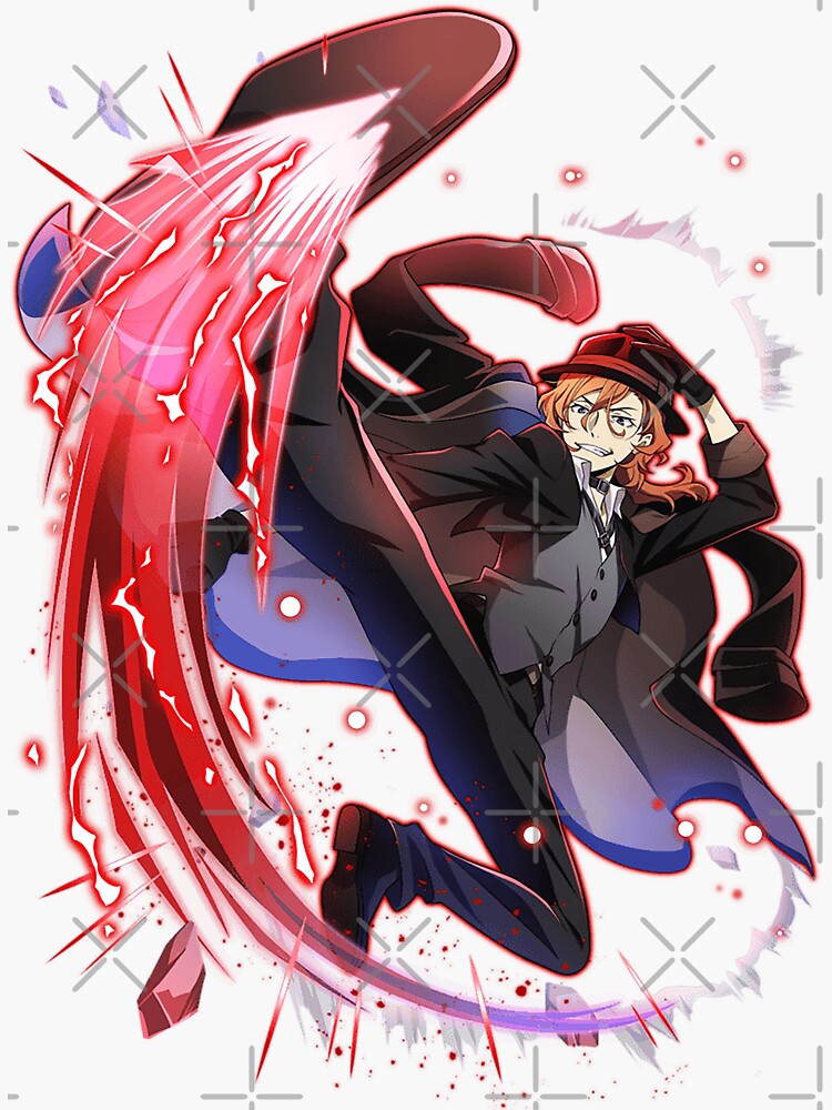 Chuuya Nakahara Bsd Sticker For Sale By Lokittylevi Redbubble