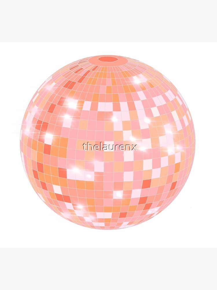 Pink and Peach Disco Ball Print — Not Sorry Art