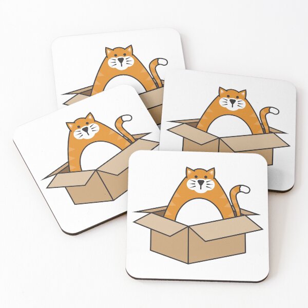 Item preview, Orange Cat in a Box designed and sold by RedHangarDesign.