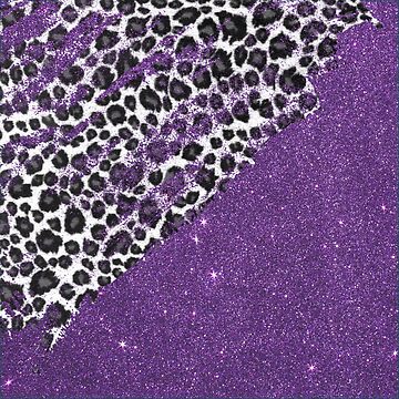 Purple Glitter Leopard