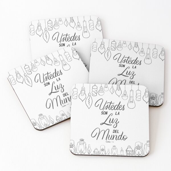 Item preview, Ustedes son luz del mundo. Mateo 5:14 Bible Verse White Background designed and sold by GraphicsbyNel.