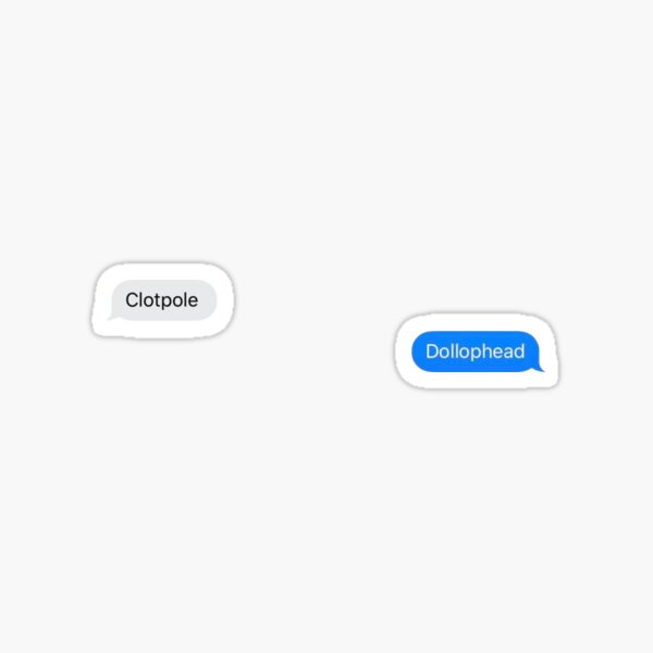 dollophead, clotpole Sticker