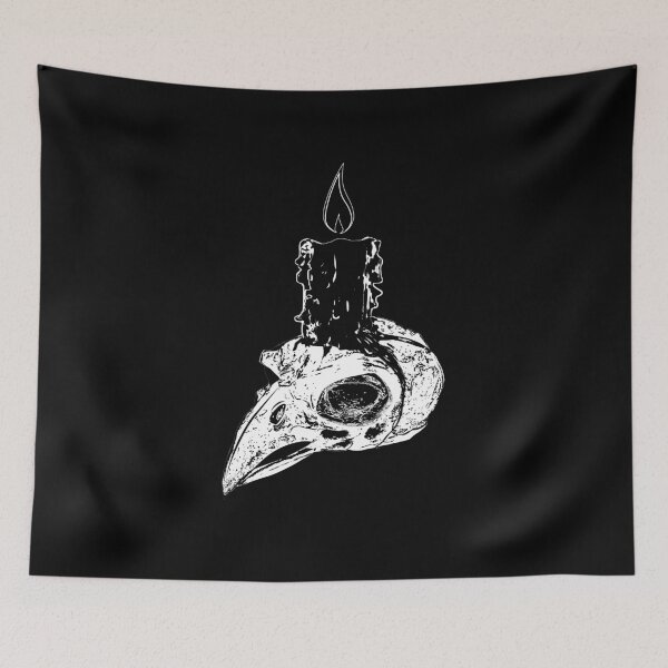 Item preview, Skull candle holder designed and sold by MysticMoonVibes.