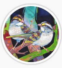 White-throated sparrows painting - 2012 Sticker