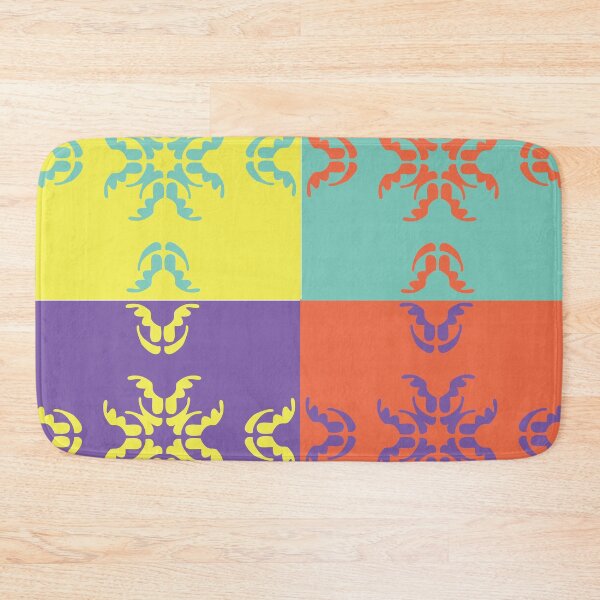 Item preview, coloured tile in floral damask pattern print designed and sold by alexanderrosede.