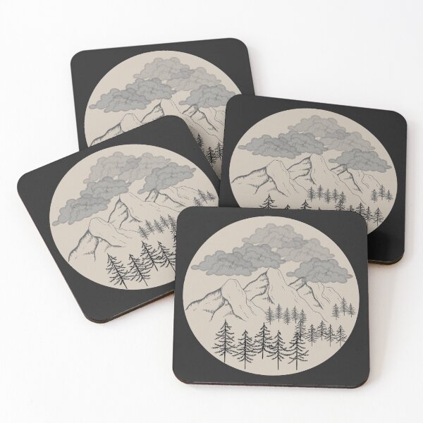 Item preview, MTN LP - Mountains Clouds Trees Circle designed and sold by MohitJain1109.