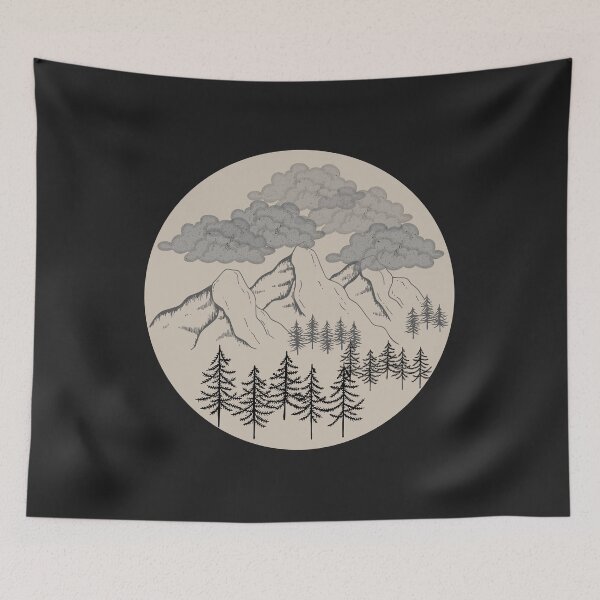 Item preview, MTN LP - Mountains Clouds Trees Circle designed and sold by MohitJain1109.